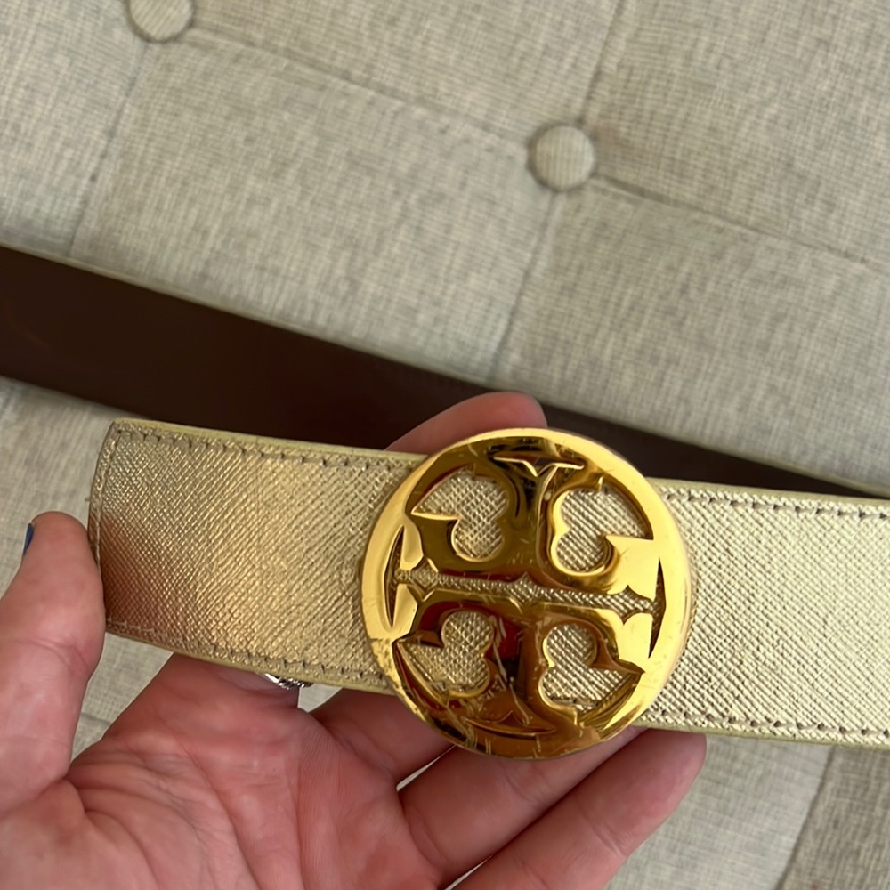 Tory Burch gold belt